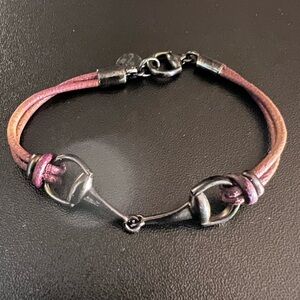 Gucci Horsebit Leather Bracelet Made in Italy